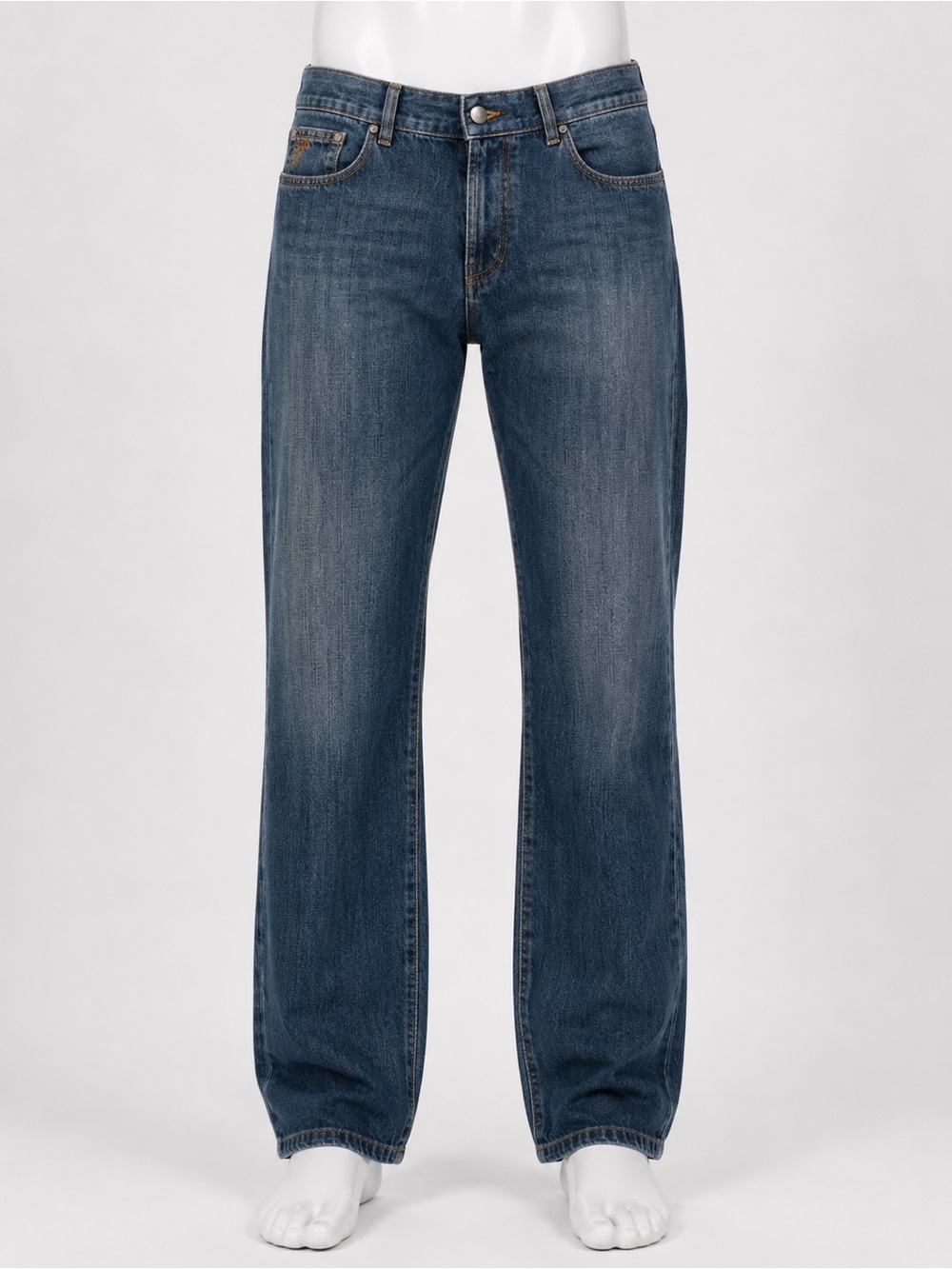 Versace Men’s Bootcut Jeans in Dark Blue Wash
